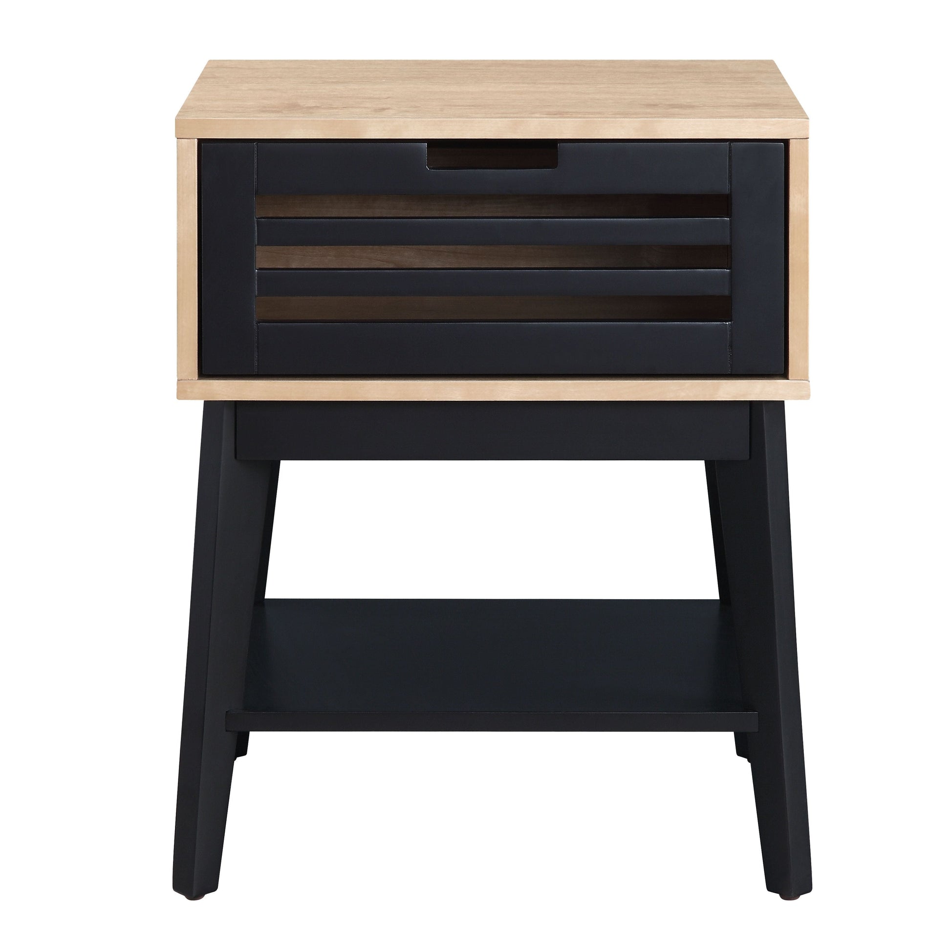 ACME Gamaliel - End Table - Oak & Espresso Finish | Meri Furniture