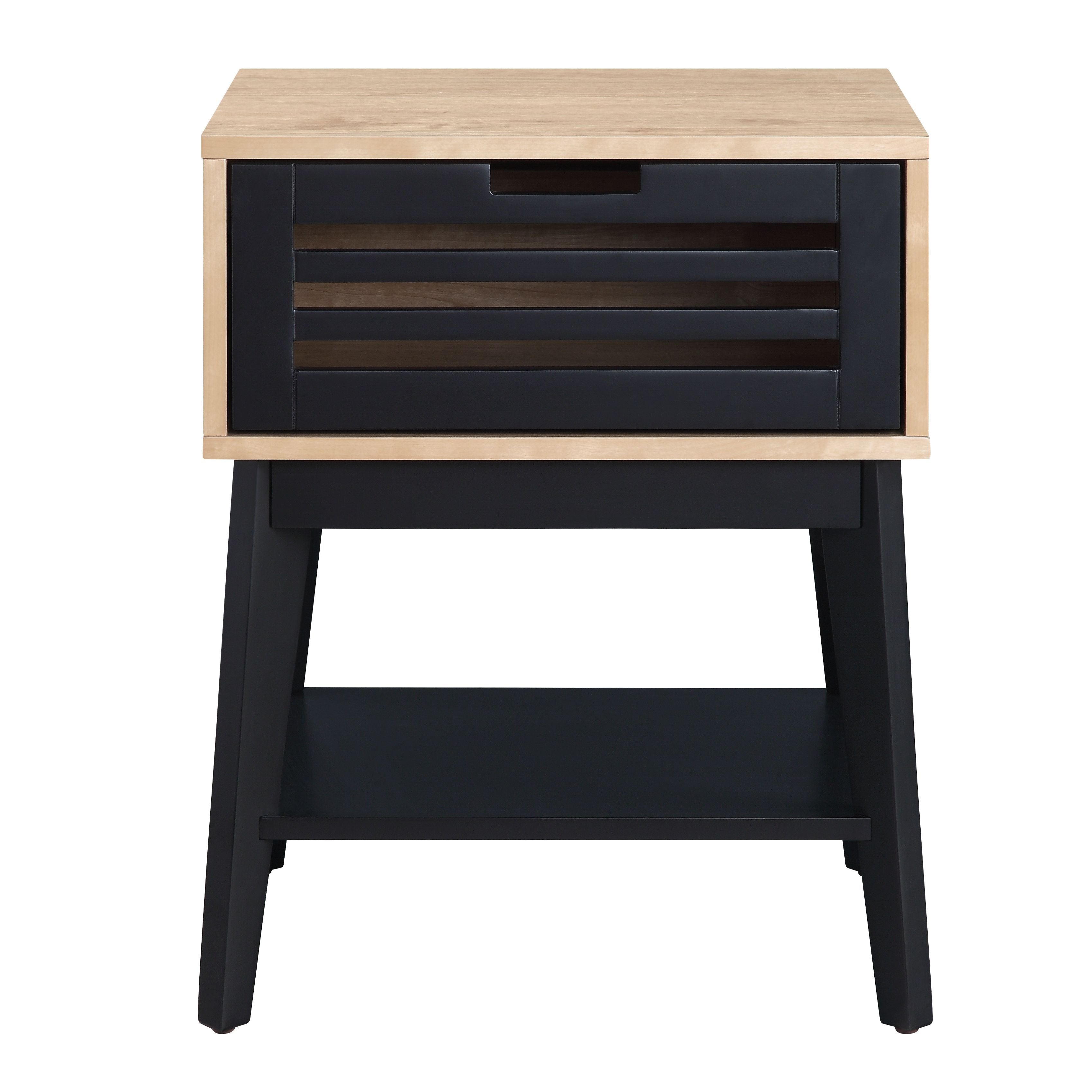 ACME Gamaliel - End Table - Oak & Espresso Finish | Meri Furniture
