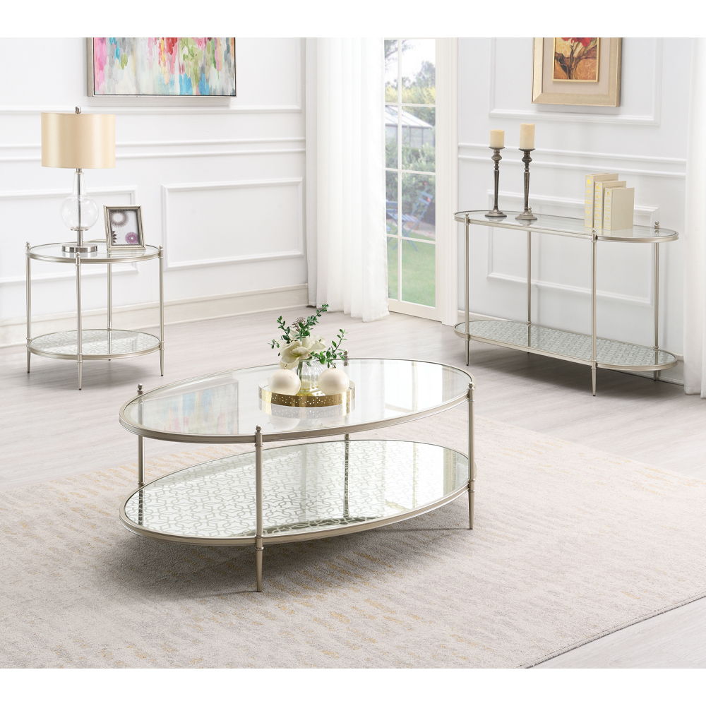 ACME Zaba - Coffee Table - Pearl Silver | Meri Furniture