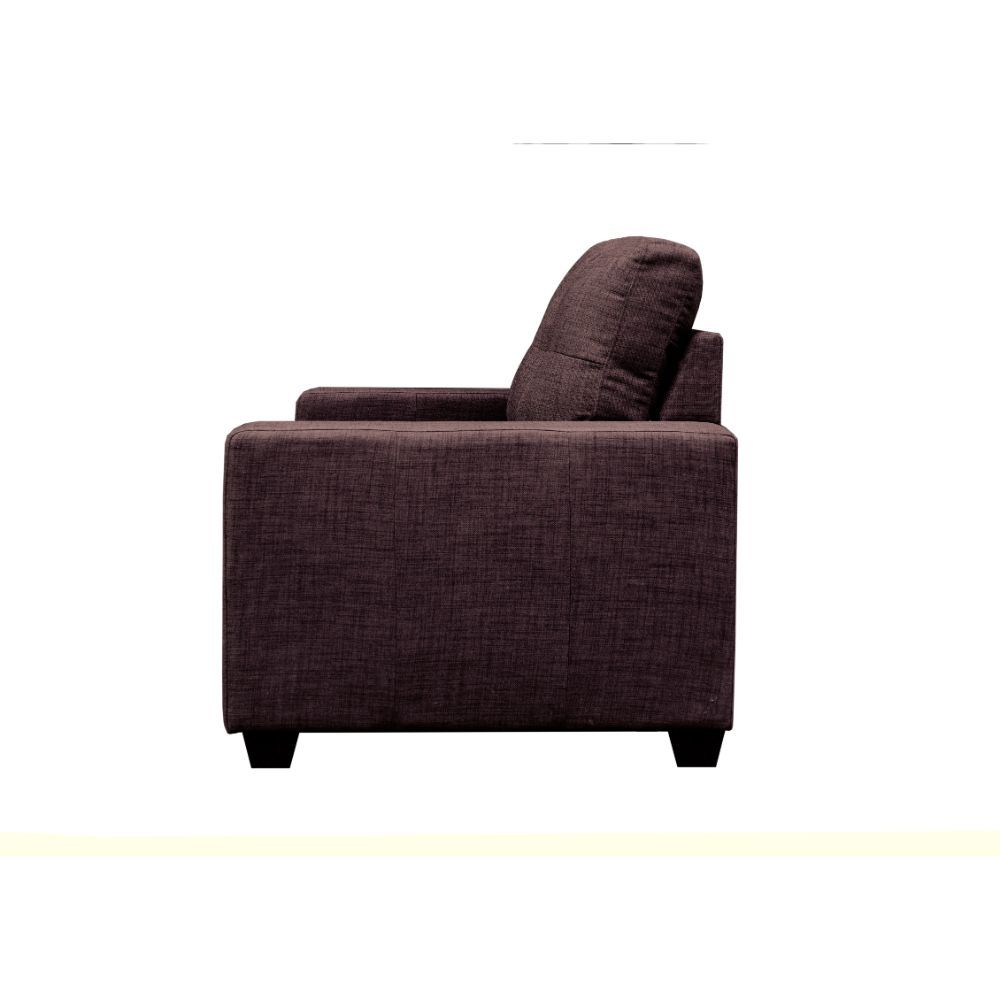 ACME Platinum III - Loveseat - Chocolate Fabric | Meri Furniture
