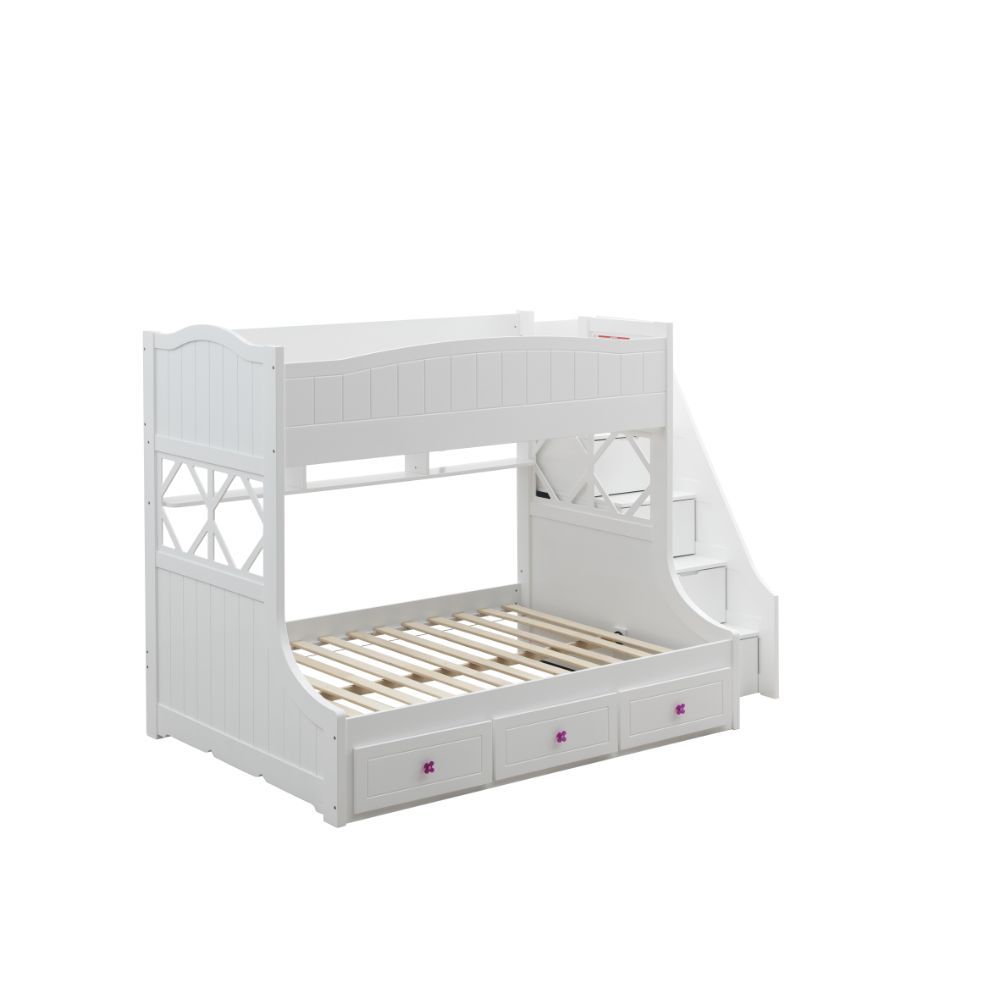ACME Meyer - Twin Over Full Bunk Bed - White | Meri Furniture