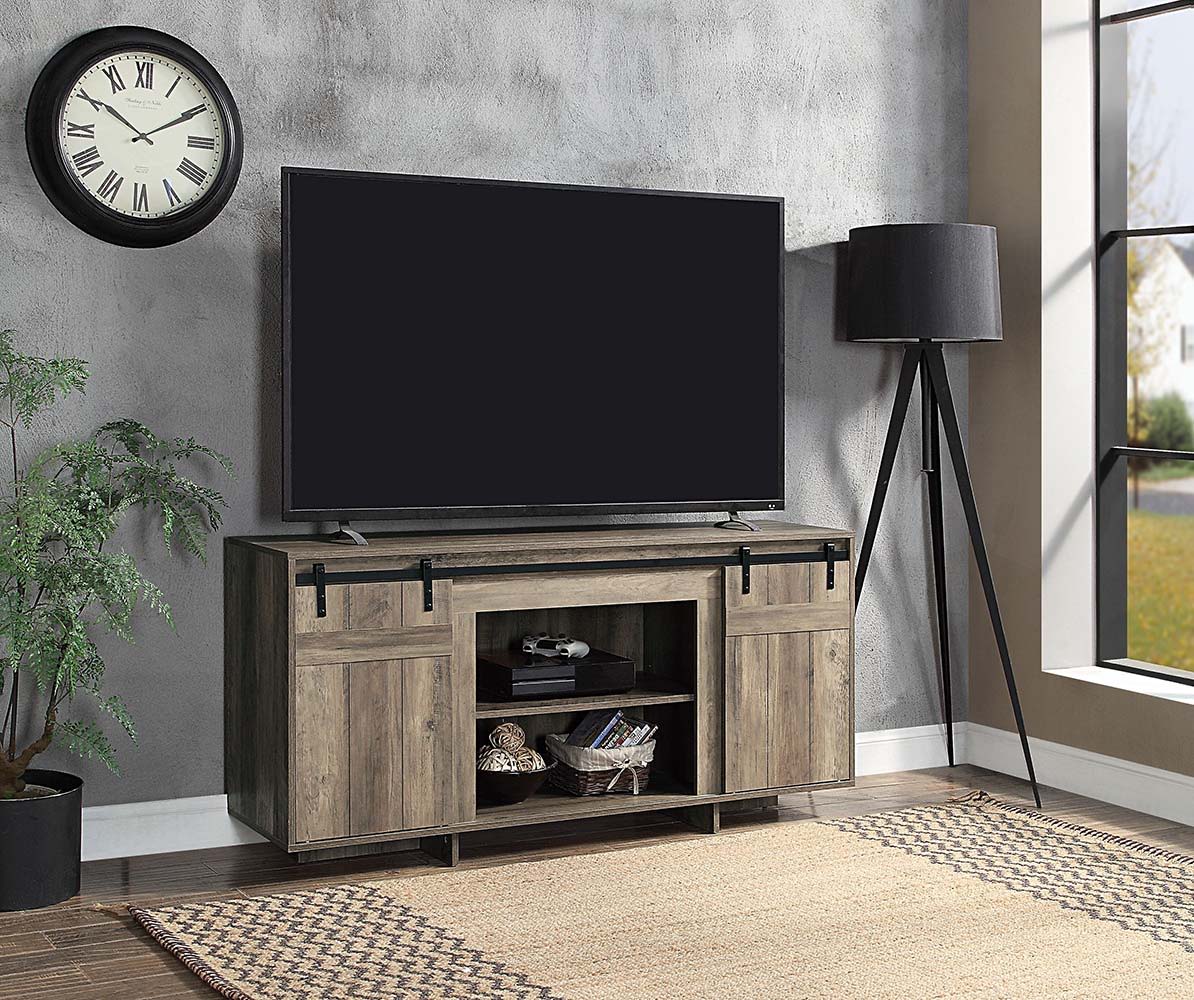 ACME Bellarosa - TV Stand - Gray Washed - Wood | Meri Furniture