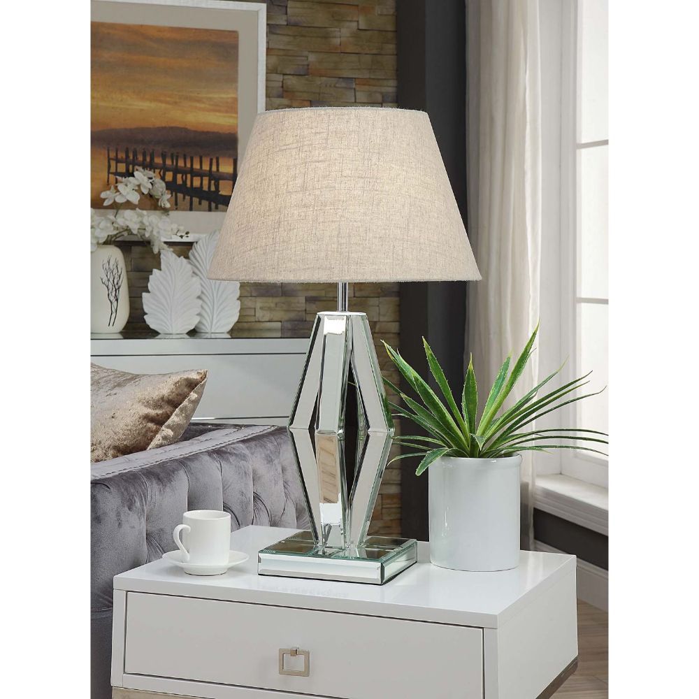 ACME Britt - Table Lamp - Mirrored & Chrome | Meri Furniture