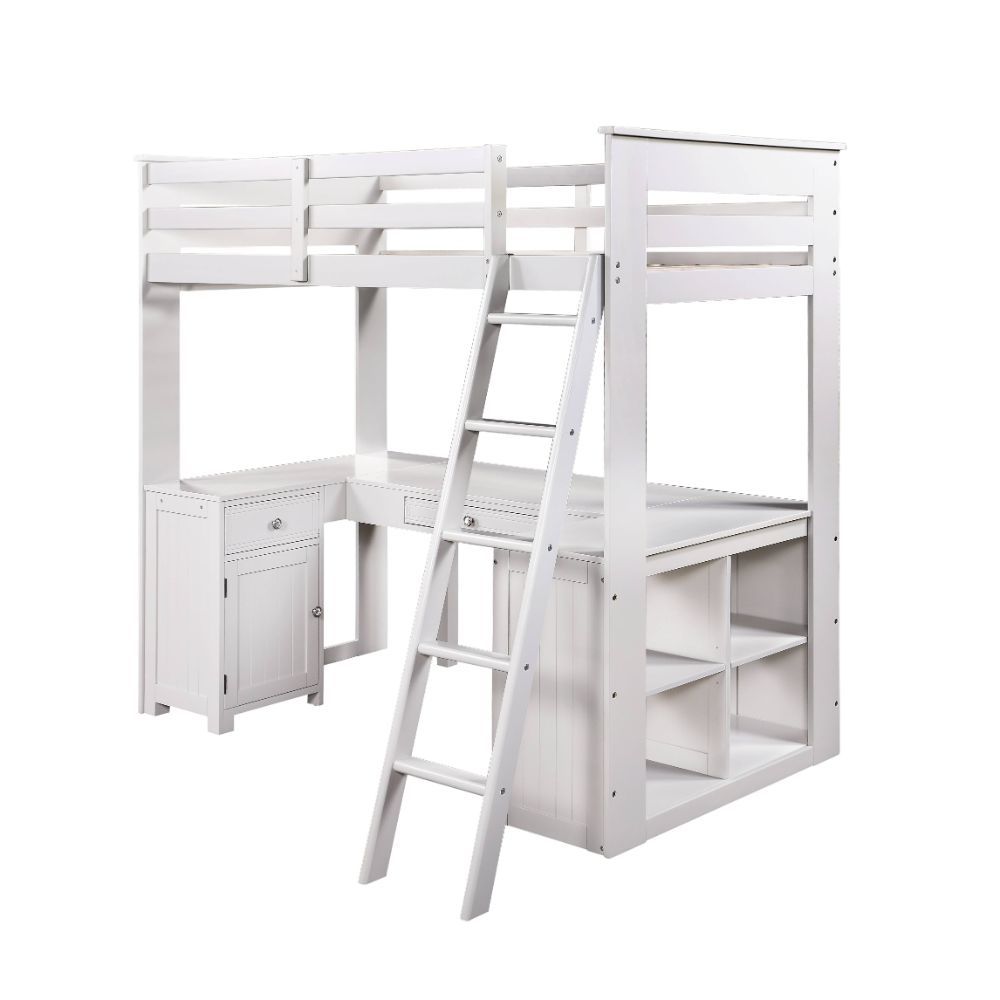 ACME Ambar - Loft Bed - Light Gray | Meri Furniture