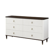 ACME Carena - Dresser With Jewelry Tray - White & Brown | Meri Furniture