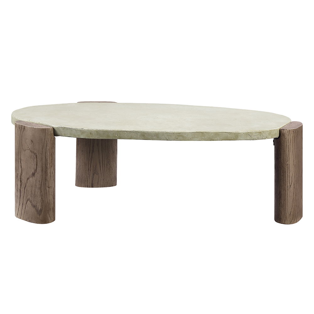 ACME Jacinda - Coffee Table - Weathered Gray & Oak | Meri Furniture
