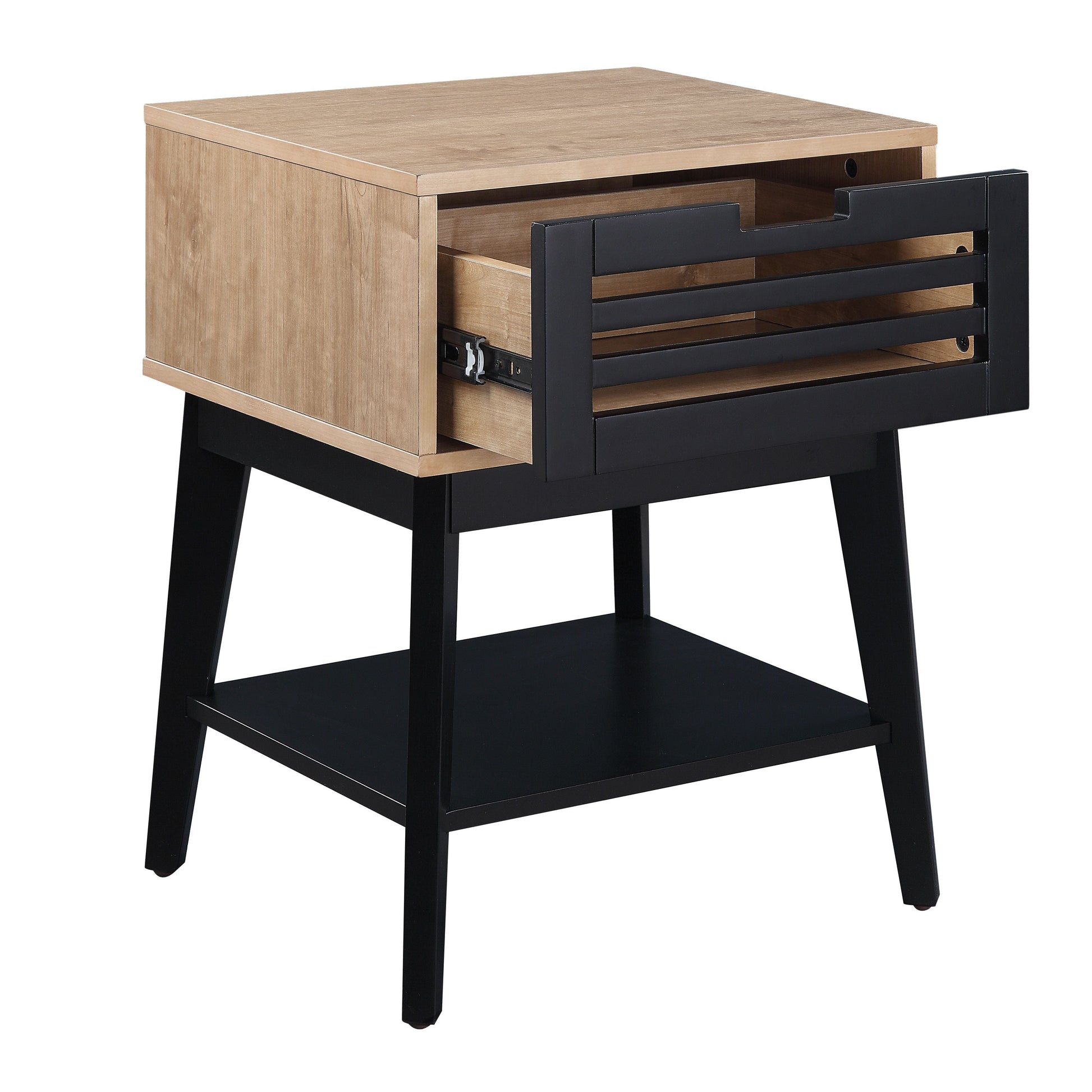 ACME Gamaliel - End Table - Oak & Espresso Finish | Meri Furniture
