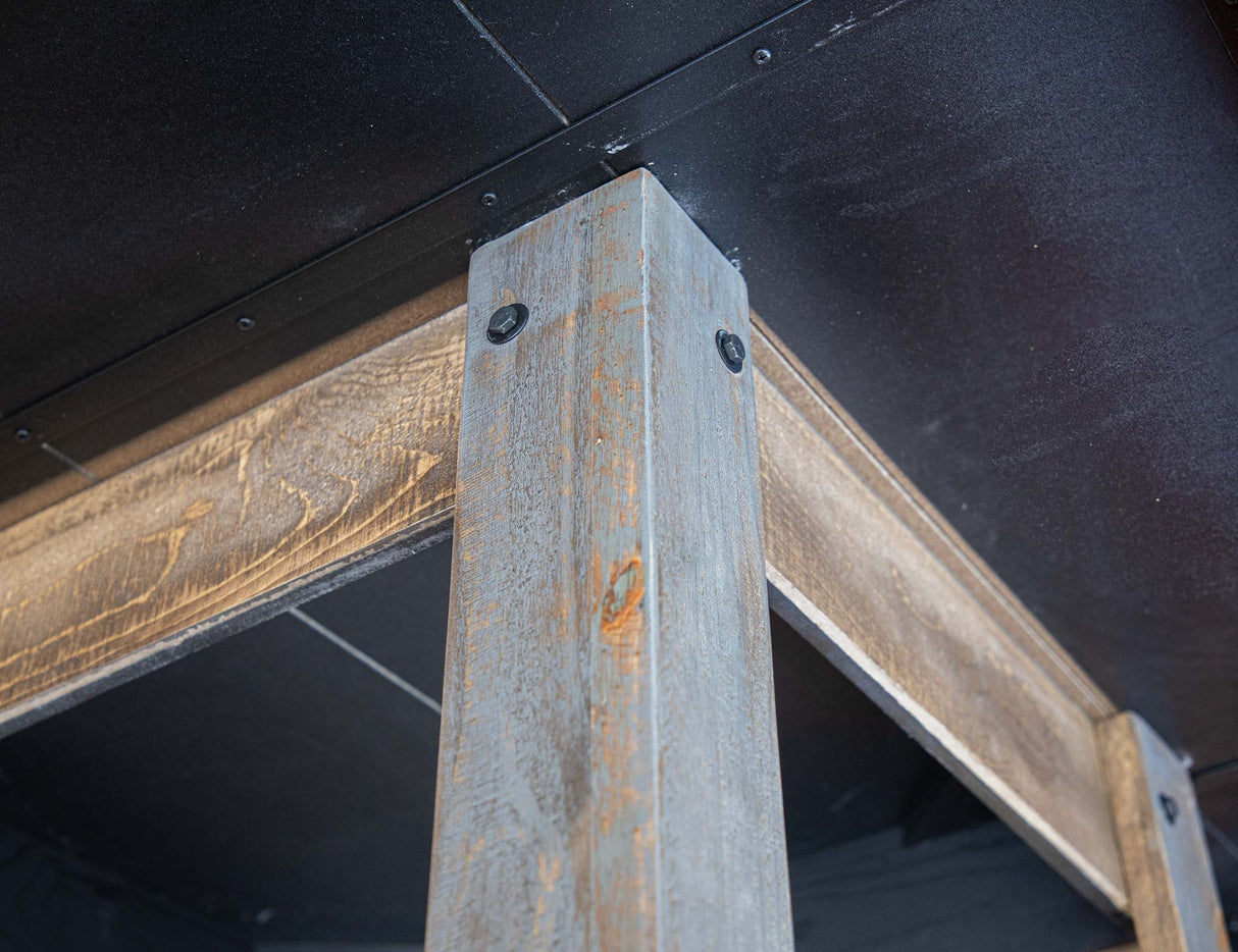 International Furniture Direct Loft Brown - 54” Square Table - Two Tone Gray / Brown | Meri Furniture