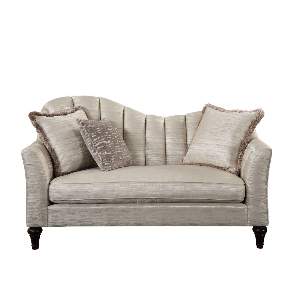ACME Athalia - Loveseat - Shimmering Pearl | Meri Furniture