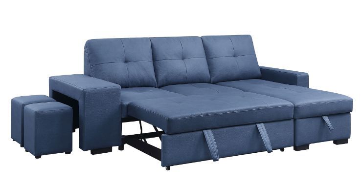 ACME Strophios - Futon - Blue Fabric | Meri Furniture