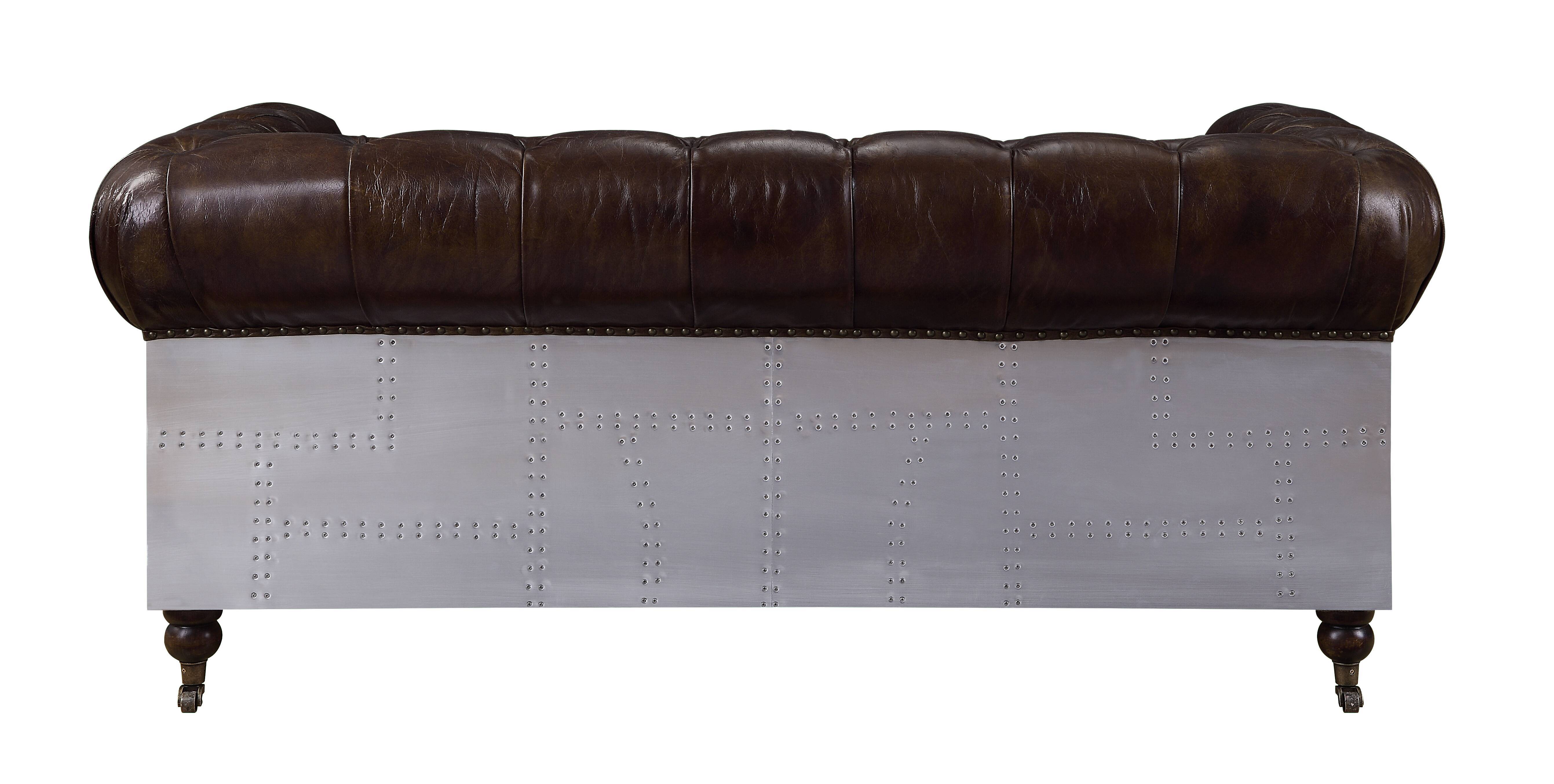 ACME Aberdeen - Loveseat - Vintage Brown Top Grain Leather | Meri Furniture