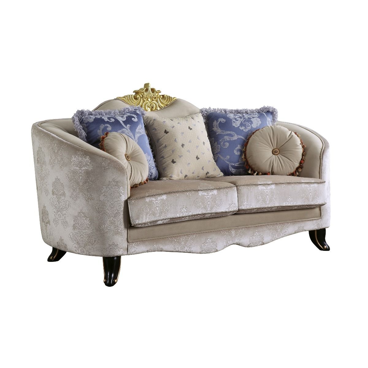 ACME Sheridan - Loveseat - Cream Fabric | Meri Furniture