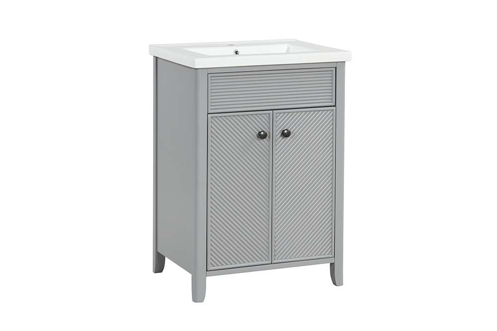 ACME Eirlys - Sink Cabinet - Gray Finish | Meri Furniture