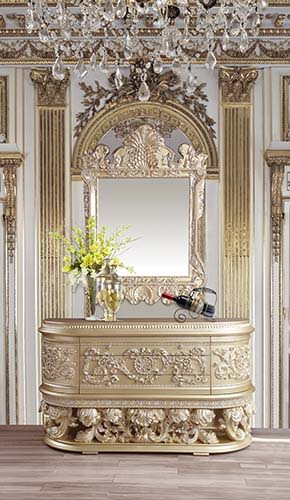 ACME Vatican - Server - Champagne Silver Finish | Meri Furniture