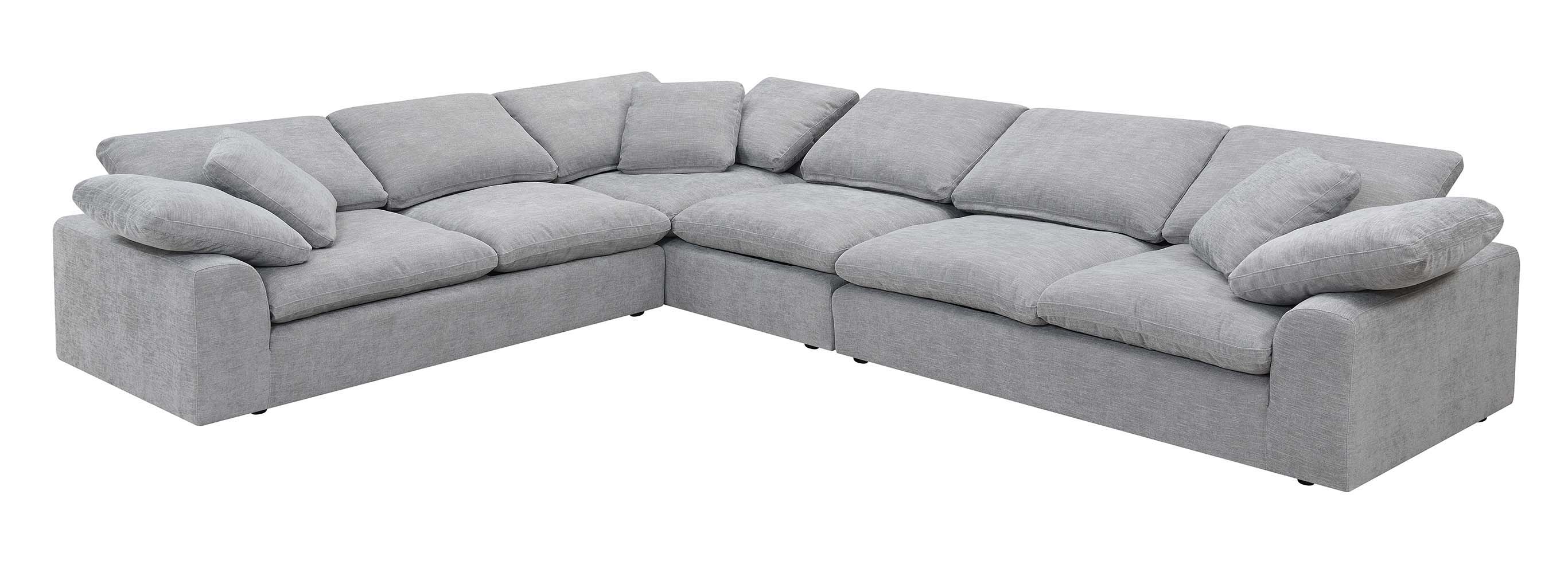 ACME Naveen - Sectional Sofa - Gray Linen | Meri Furniture