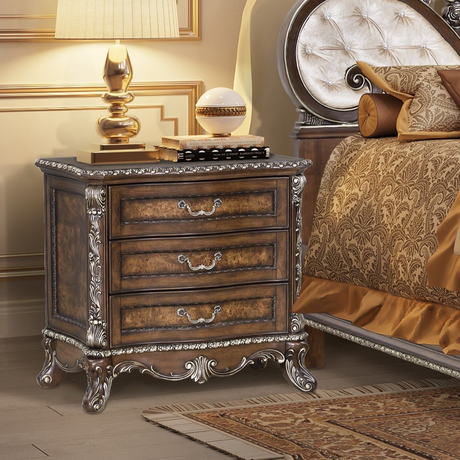 ACME Devany - Nightstand - Cherry | Meri Furniture