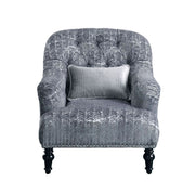 ACME Gaura - Chair - Pattern Gray Velvet | Meri Furniture