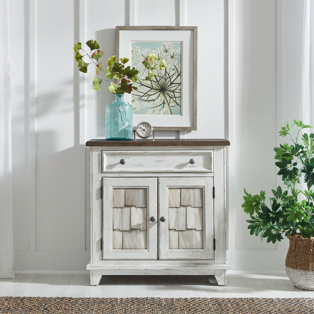 Liberty Furniture River Place - Accent Cabinet - White | Meri Furniture