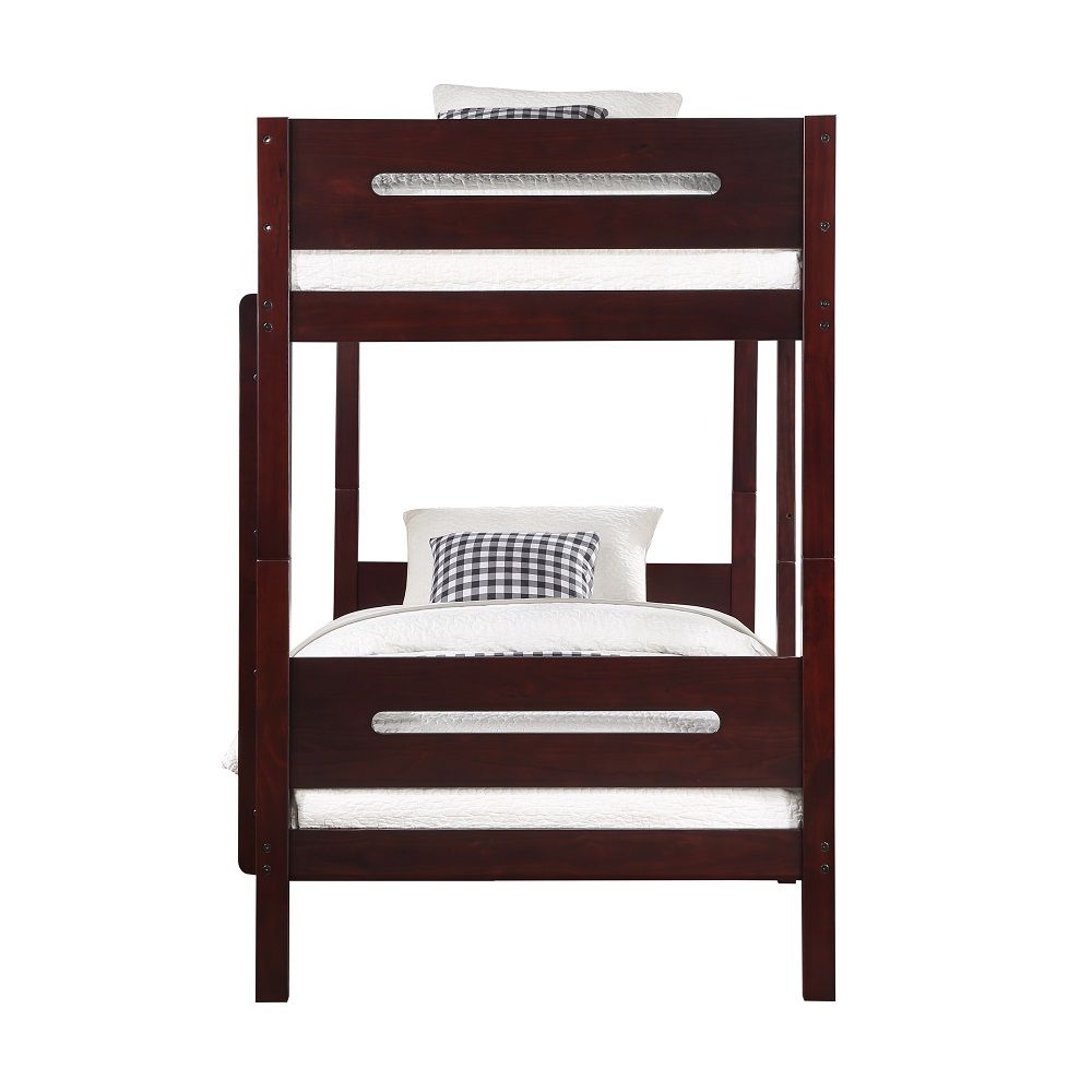 ACME Nissa - Twin Over Twin Bunk Bed - Espresso | Meri Furniture