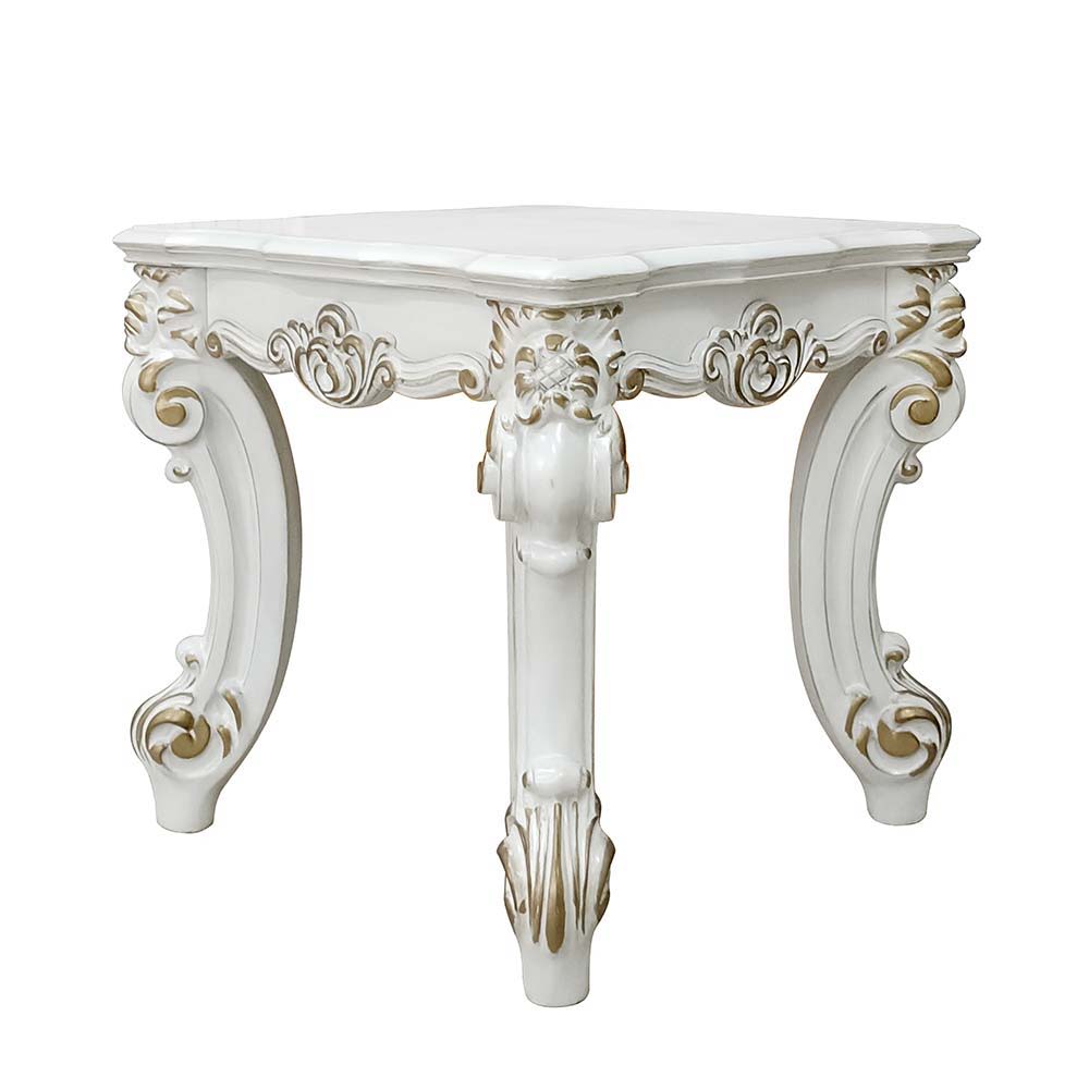 ACME Vendom II - End Table - Antique Pearl Finish | Meri Furniture