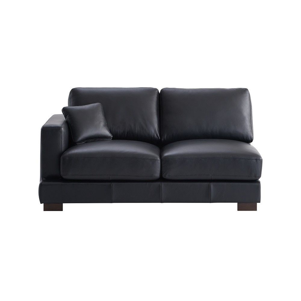ACME Geralyn - Sectional Sofa With 2 Pillows - Black | Meri Furniture