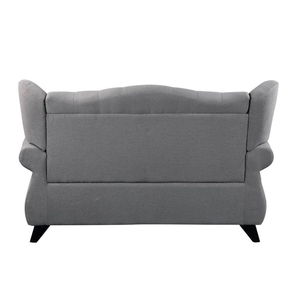 ACME Hannes - Loveseat - Gray Fabric | Meri Furniture