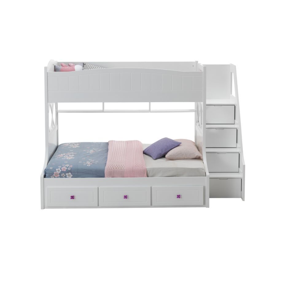 ACME Meyer - Twin Over Full Bunk Bed - White | Meri Furniture
