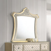 ACME Lucienne - Mirror With LED - Beige Velvet | Meri Furniture