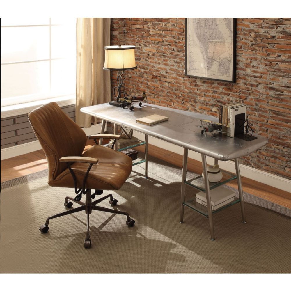 ACME Brancaster - Desk - Aluminum - Metal - 30" | Meri Furniture