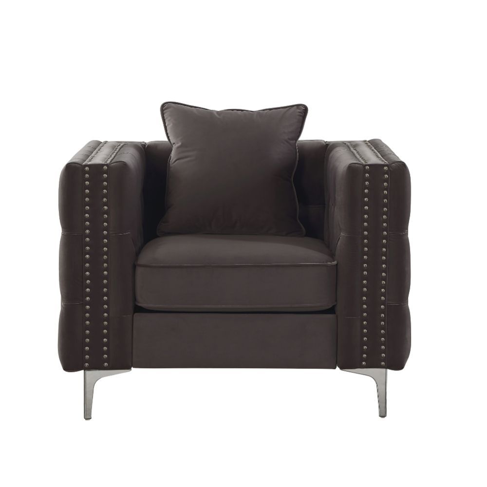 ACME Gillian II - Chair - Dark Gray Velvet | Meri Furniture