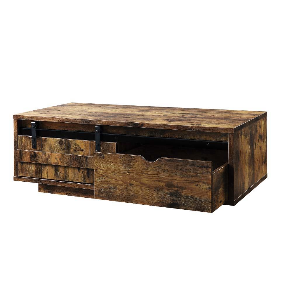 ACME Bellarosa - Coffee Table - Rustic Oak Finish | Meri Furniture
