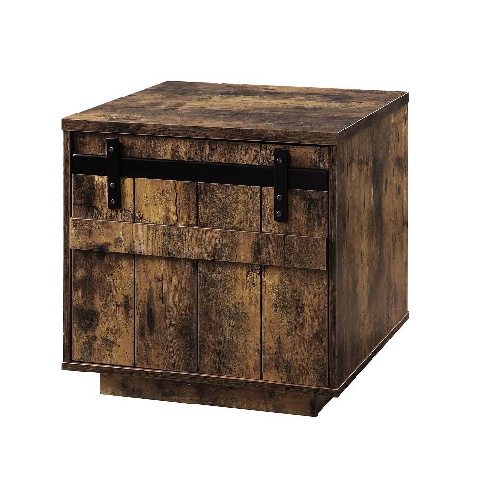ACME Bellarosa - End Table - Rustic Oak Finish | Meri Furniture