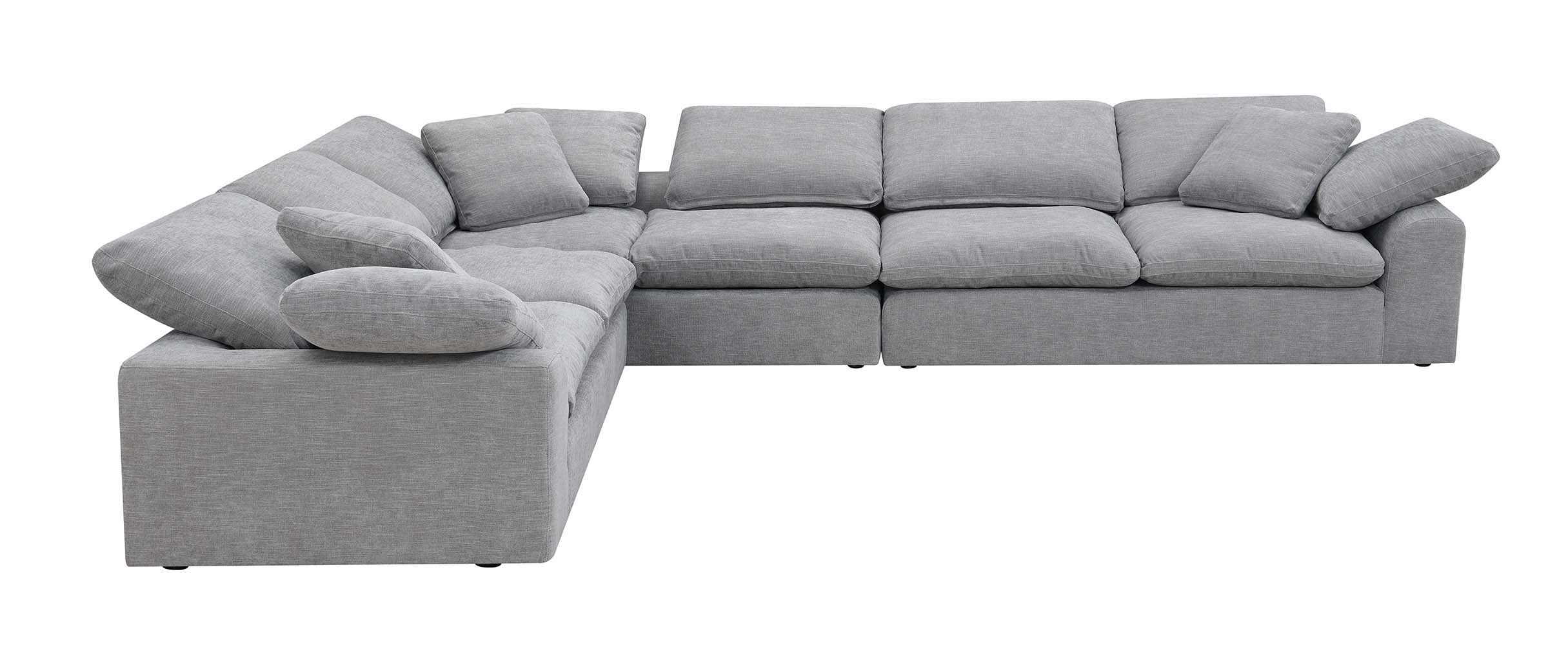 ACME Naveen - Sectional Sofa - Gray Linen | Meri Furniture