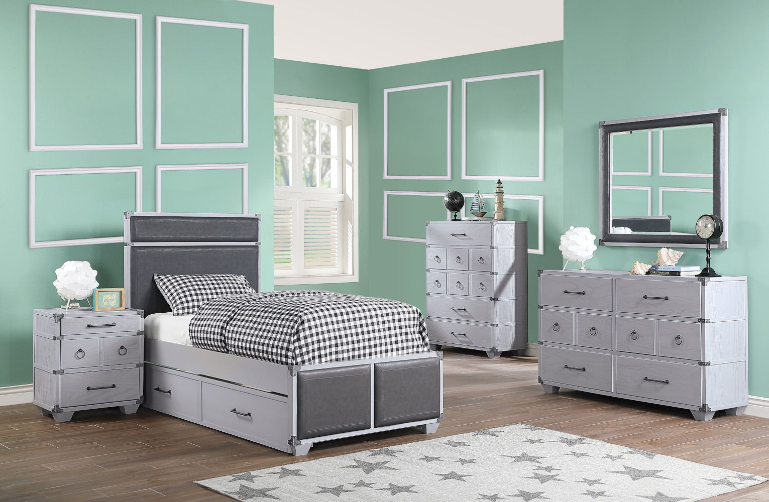 ACME Orchest - Mirror - Gray | Meri Furniture