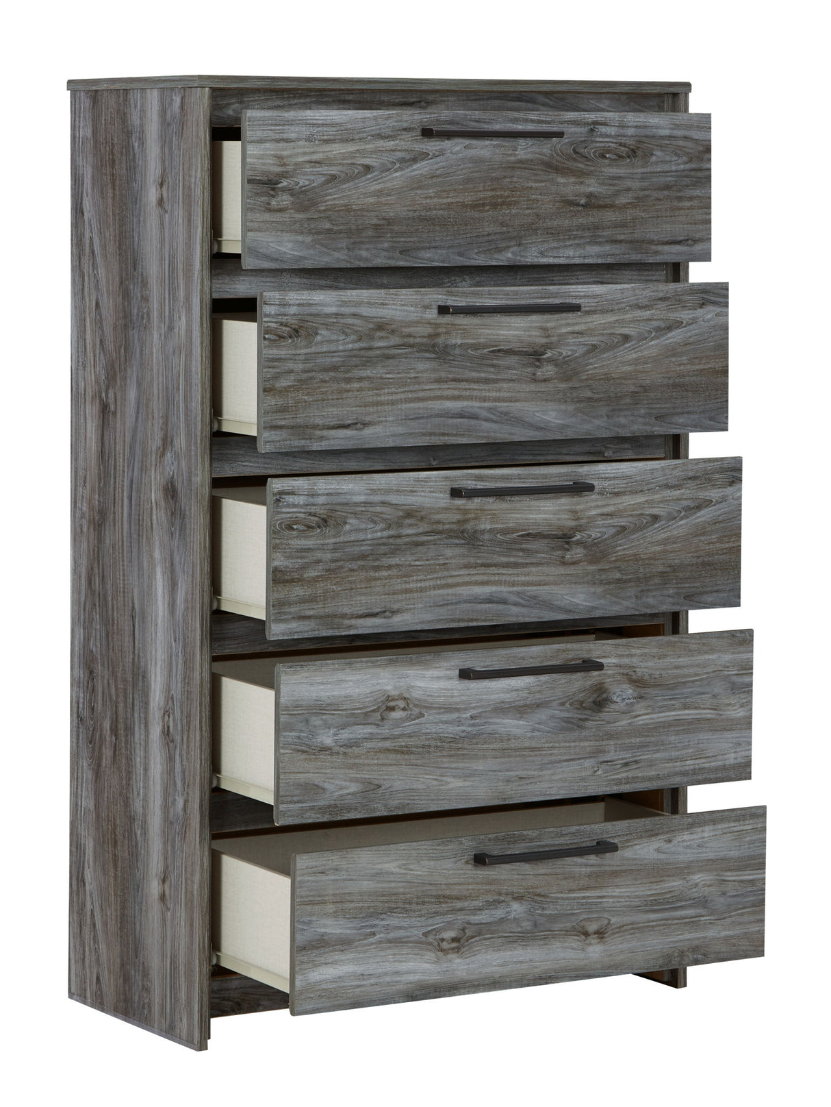 Ashley Furniture Baystorm - Gray - Five Drawer Chest | Meri Furniture
