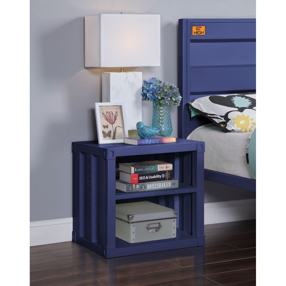 ACME KD, Storage: 2 Open Compartments (1 Metal Fixed Shelf) • Features: Metal Frame, Recessed Panels (Cargo Container Panels) • (NO LEGS) •• CONSTRUCTION •• Metal Case: Iron Plate (40 x 40mm) ••• Clearance Floor to Bottom Frame? | Meri Furniture