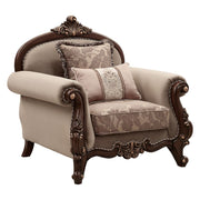 ACME Mehadi - Chair - Velvet & Walnut | Meri Furniture
