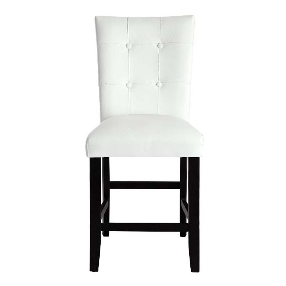ACME Sandoval - Side Chair (Set of 2) - Beige PU & Champagne Finish | Meri Furniture