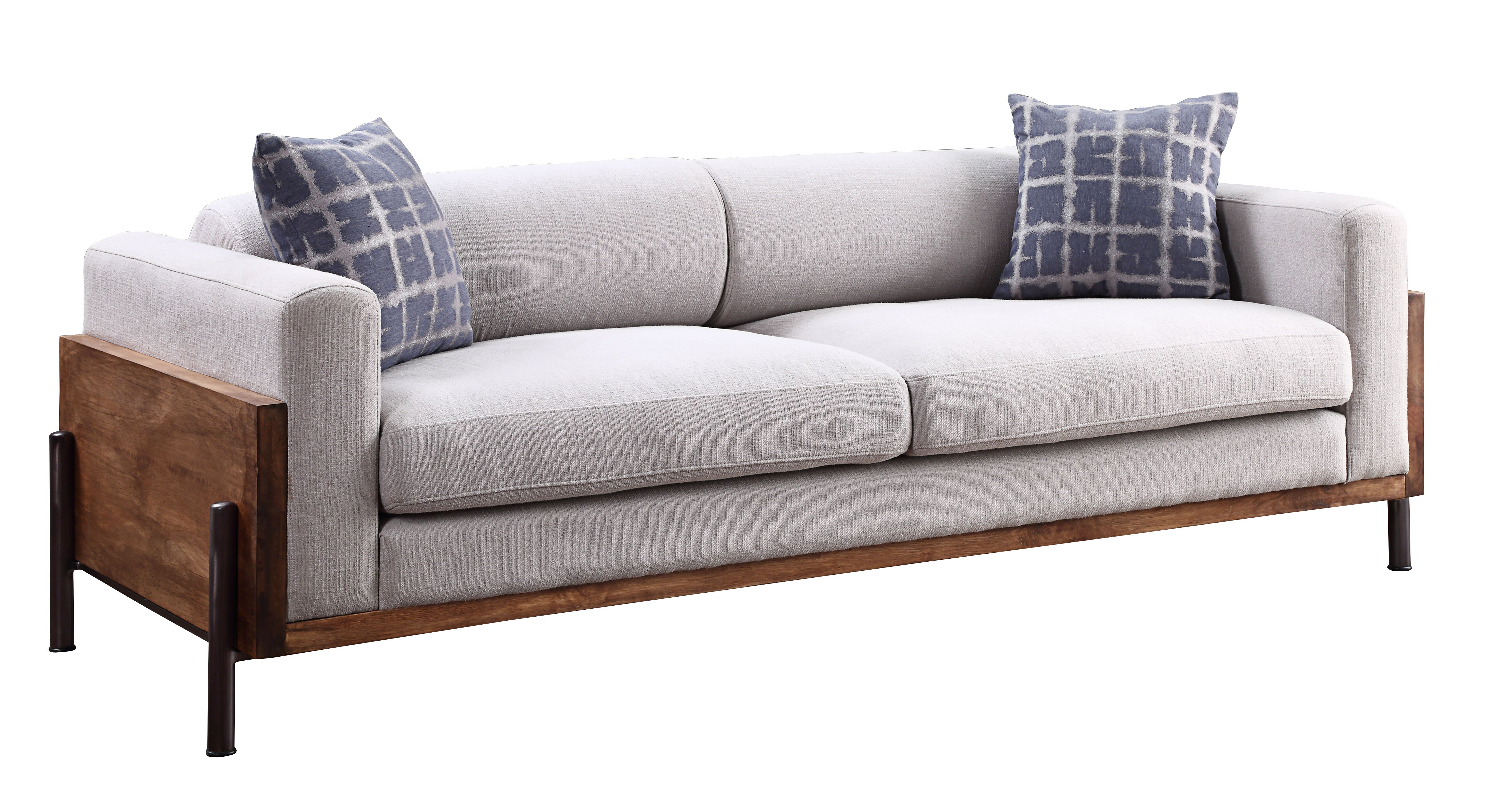 ACME Pelton - Sofa - Fabric & Walnut | Meri Furniture