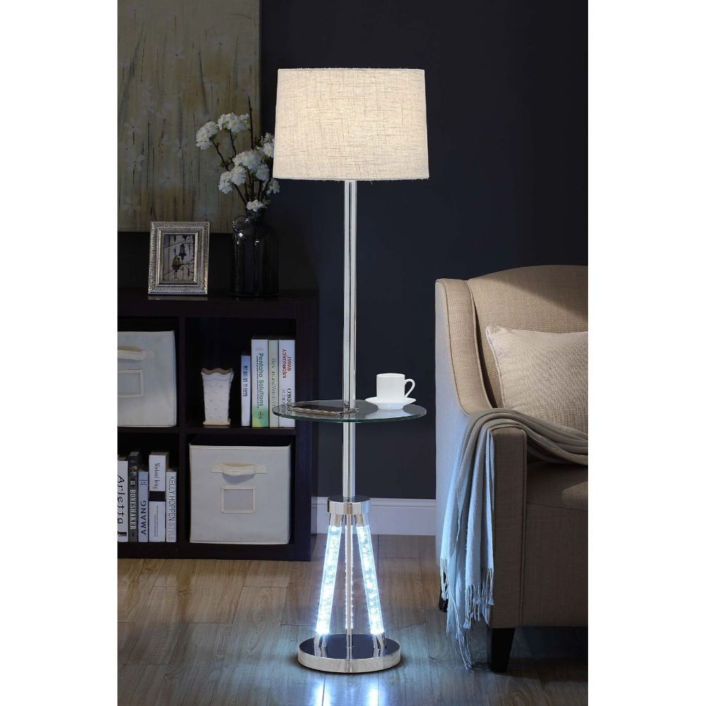 ACME Cici - Floor Lamp - Chrome | Meri Furniture