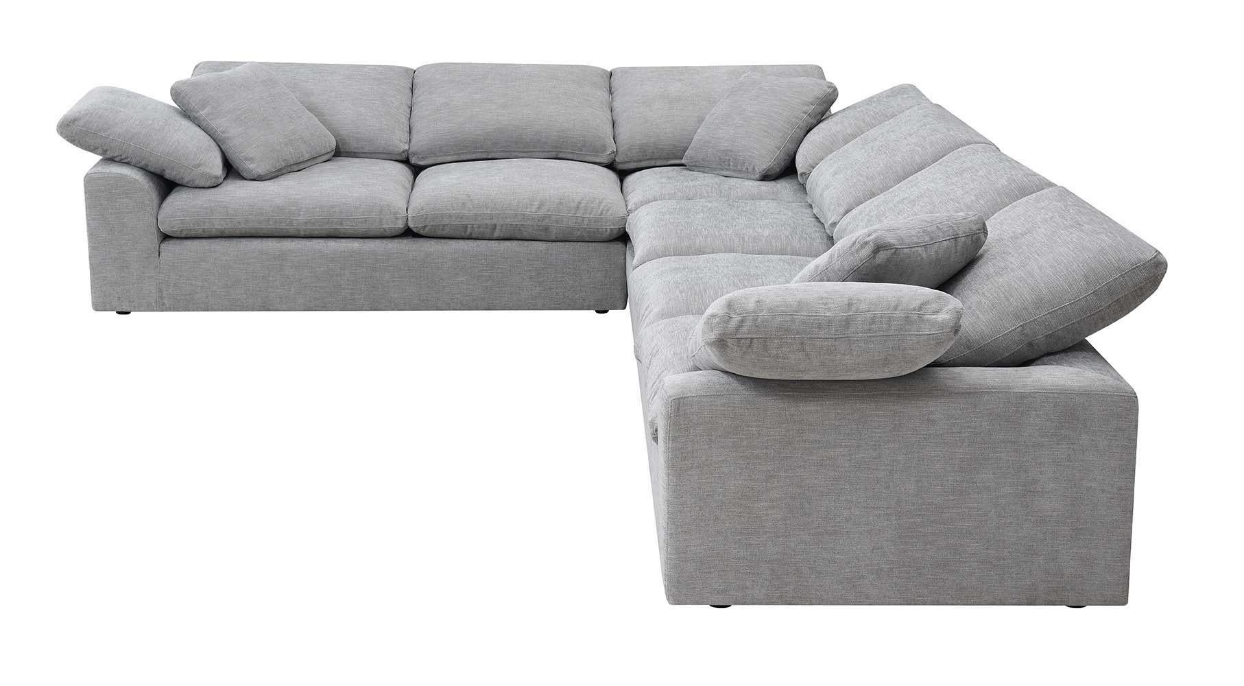 ACME Naveen - Sectional Sofa - Gray Linen | Meri Furniture