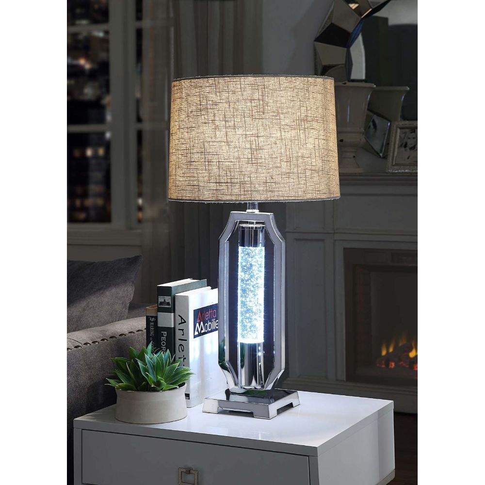 ACME Cici - Table Lamp - Chrome - 28" | Meri Furniture