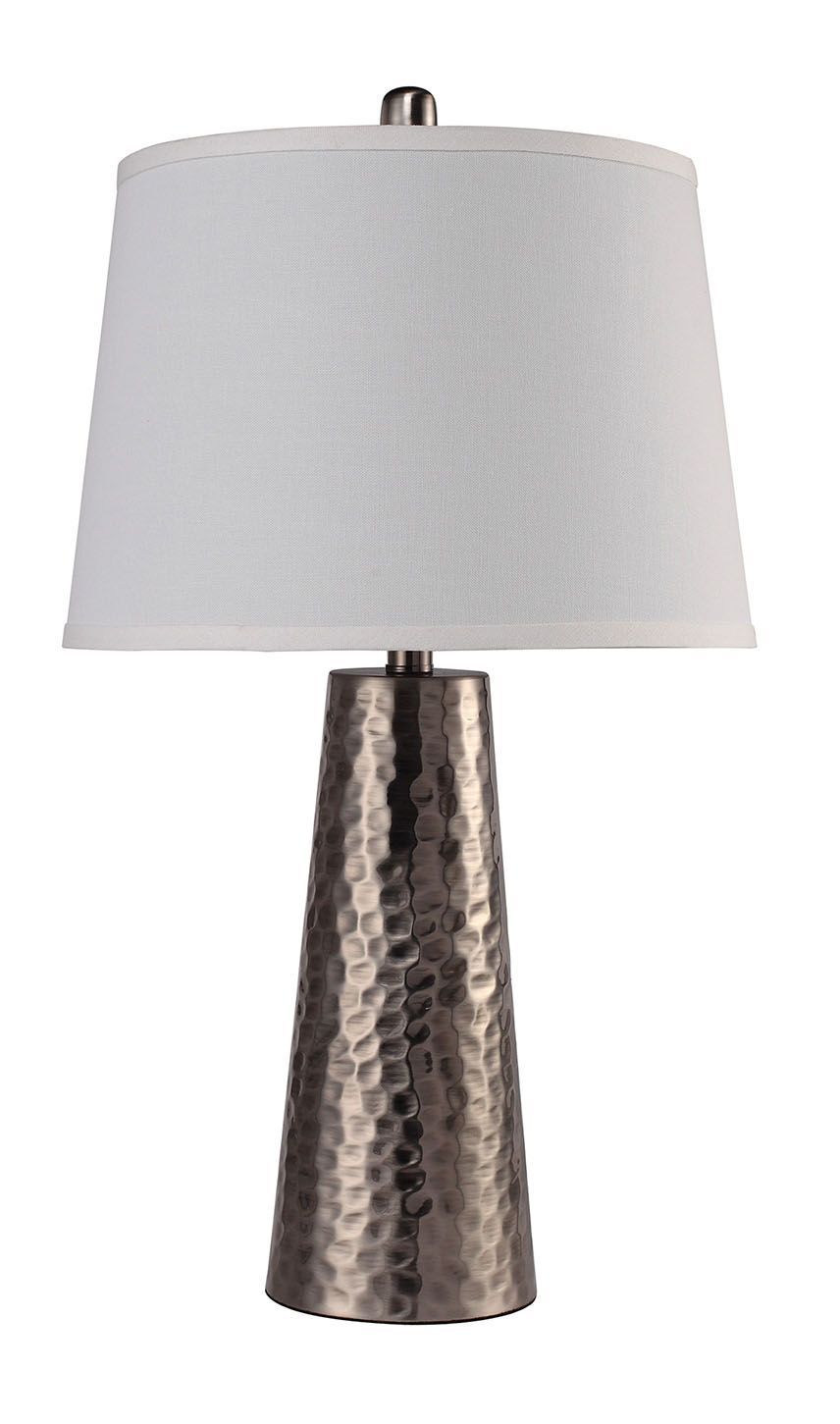 ACME Piapot - Table Lamp - White & Antique Brass | Meri Furniture