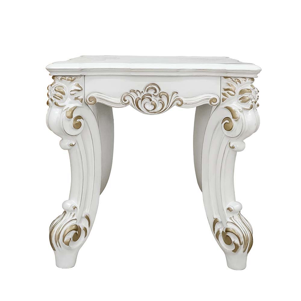 ACME Vendom II - End Table - Antique Pearl Finish | Meri Furniture