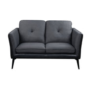 ACME Harun - Loveseat - Gray Fabric & PU | Meri Furniture