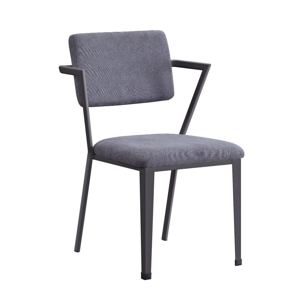ACME KD, Chair (High Back) • Stationary Seat • Padded SEAT: Cushion (Solid Pattern) • Backrest: Metal Frame, Padded Cushion (Open Back) • Metal Leg & Frame Seat • | Meri Furniture