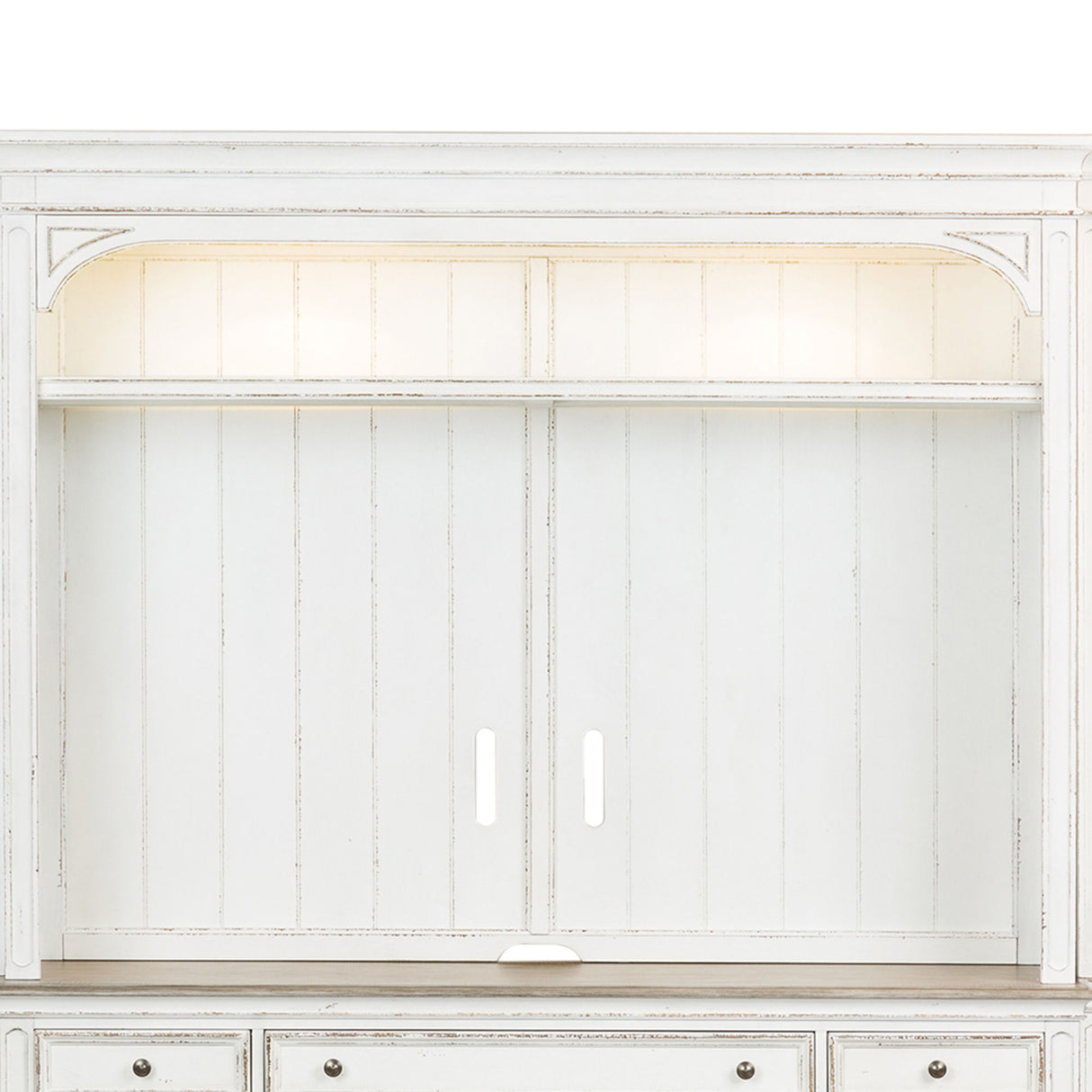 Liberty Furniture Magnolia Manor - Entertainment Hutch - White | Meri Furniture
