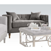 ACME Sidonia - Loveseat - Gray Velvet | Meri Furniture