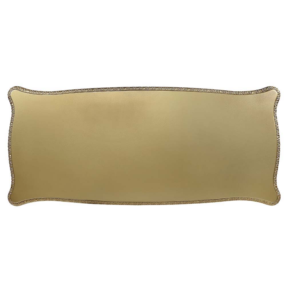 ACME Bernadette - Dining Table - Gold Finish - 31" | Meri Furniture