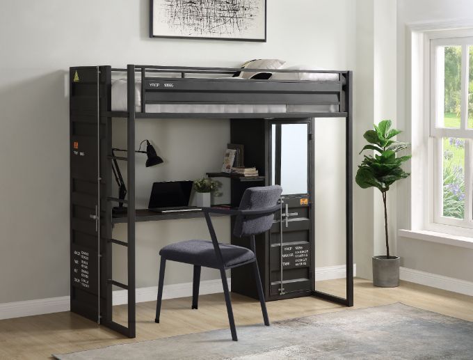 ACME Cargo - Twin Bed - Gunmetal Finish | Meri Furniture